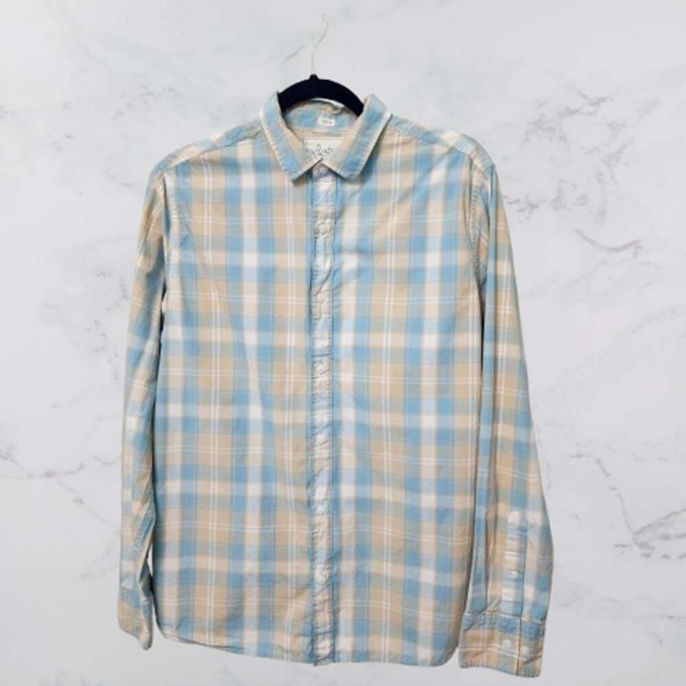 Bixby Nomad Regular Fit men's long-sleeve plaid button-down shirt Medium